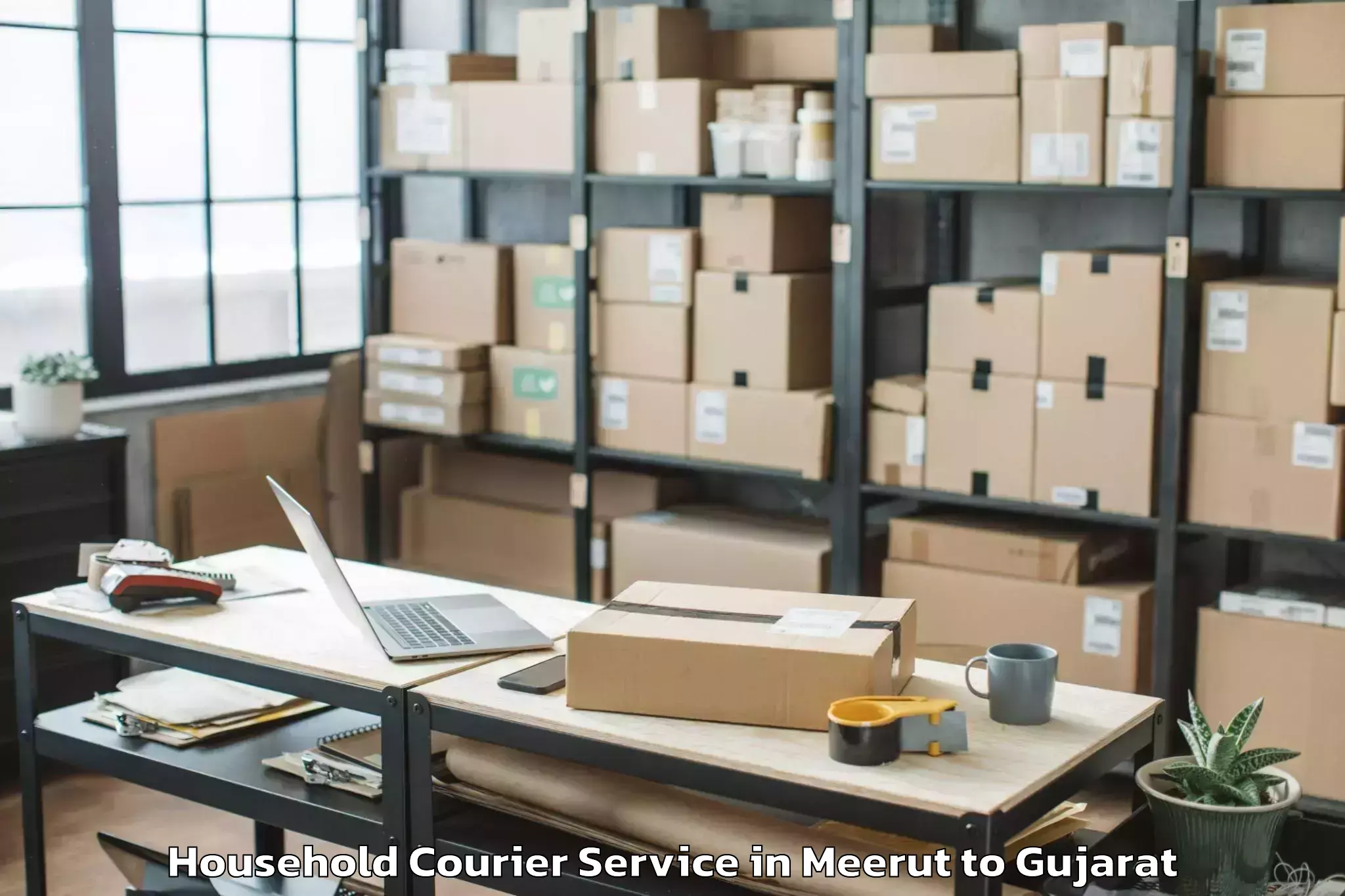 Comprehensive Meerut to Harij Household Courier